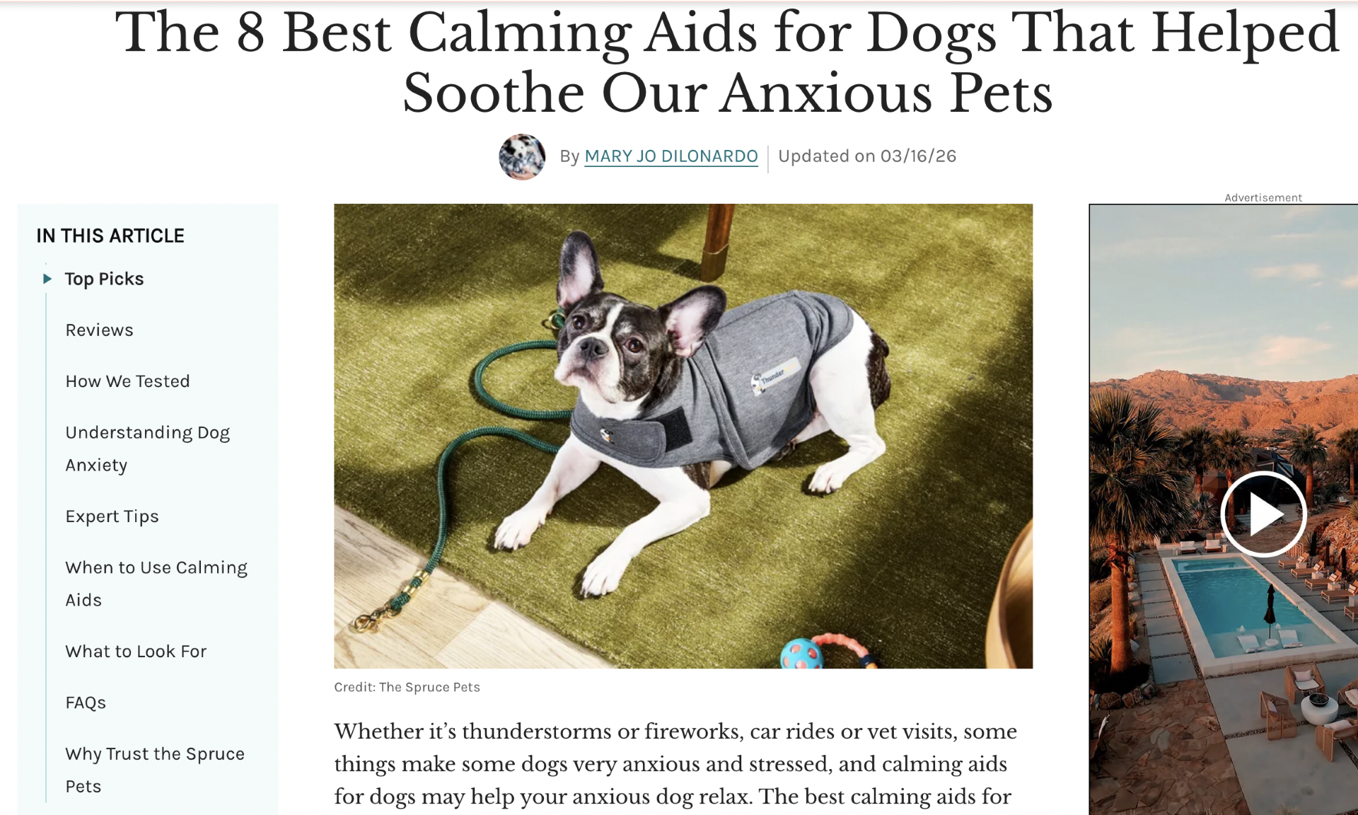 8 Best Calming Aids Article screenshot